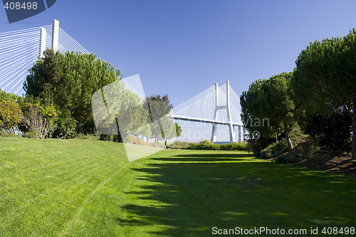 Image of Vasco da Gama bridge garden