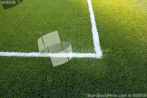 Image of lines in the grass field