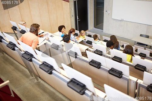Image of international students at university lecture hall