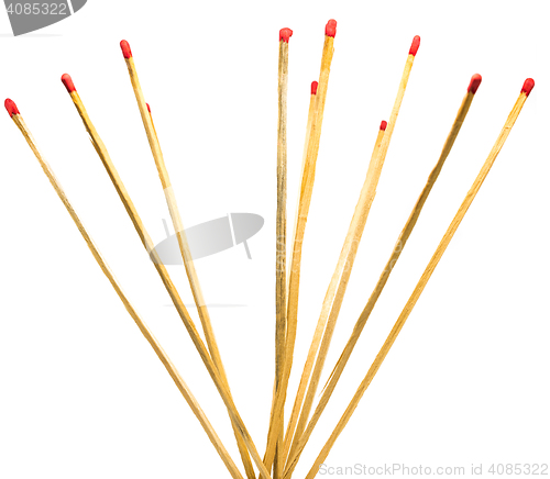 Image of matches isolated on a white background
