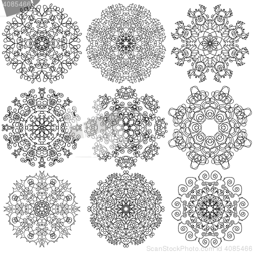 Image of Monochrome Contour Mandala