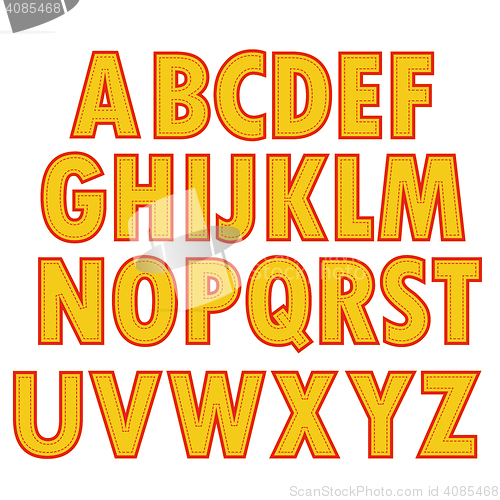 Image of Yellow Textile Alphabet