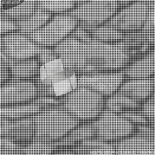 Image of Halftone Pattern.  Dots on White Background.