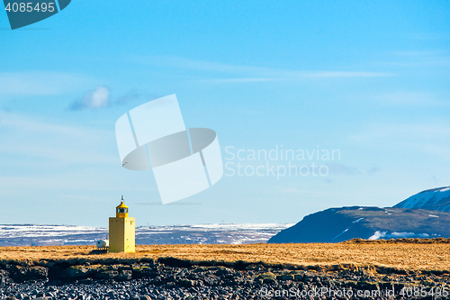 Image of Lighthouse in an icelandic landscape