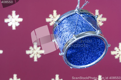 Image of Christmas drum (selective a soft focus)