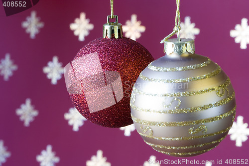 Image of Christmas ball background (selective a soft focus)