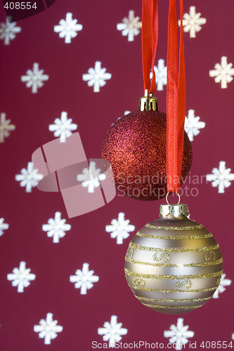 Image of Christmas ball background (selective a soft focus)