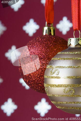 Image of Christmas ball background (selective a soft focus)