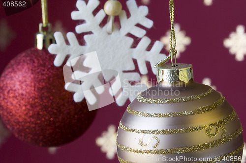 Image of Christmas ball background (selective and soft focus)