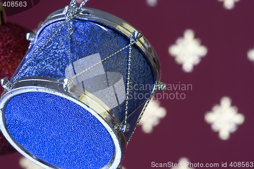 Image of Christmas drum background (selective and soft focus)