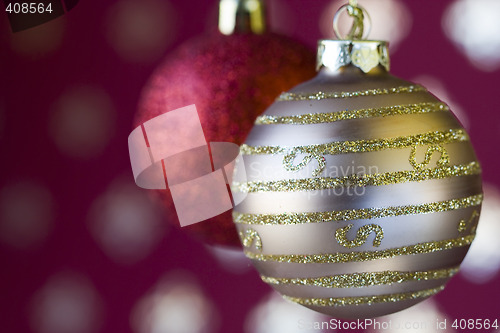 Image of Christmas ball background (selective and soft focus)