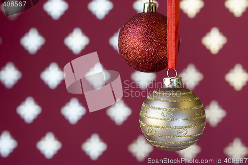 Image of Christmas ball background (selective and soft focus)