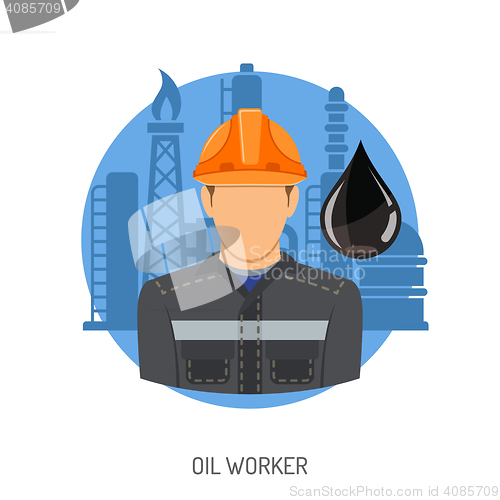 Image of Oil Worker Concept