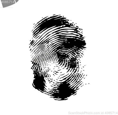 Image of Fingerprint on a white background.