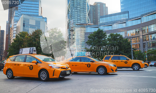 Image of Yellow cabs in New York City