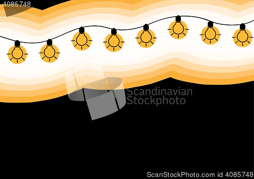 Image of line of the lightings bulbs
