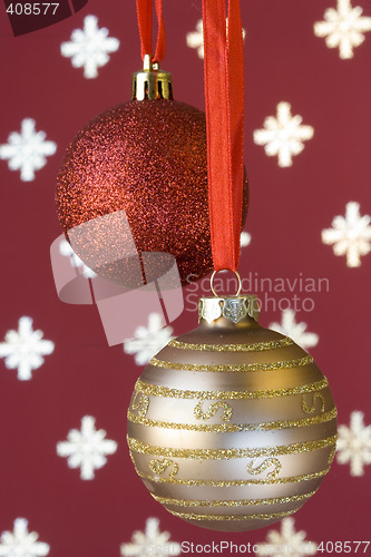 Image of Christmas ball background (selective and soft focus)