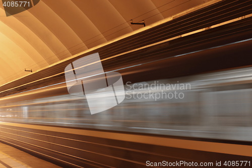 Image of  train with motion blur