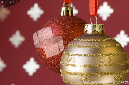 Image of Christmas ball background (selective and soft focus)