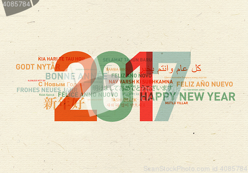 Image of Happy new year card from the world