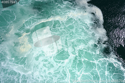 Image of sea surface top view
