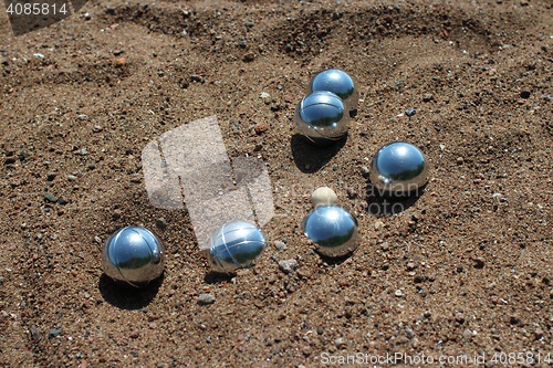 Image of game of Petanque balls