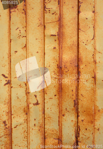 Image of old rusty sheet metal wall