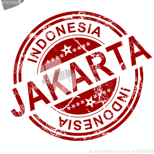 Image of Red Jakarta stamp 