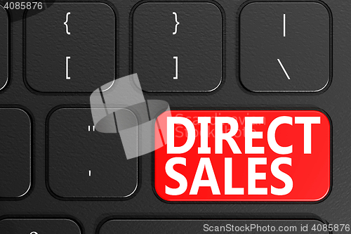 Image of Direct Sales on black keyboard