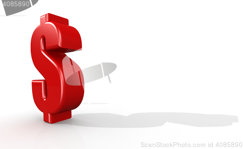 Image of Red dollar sign