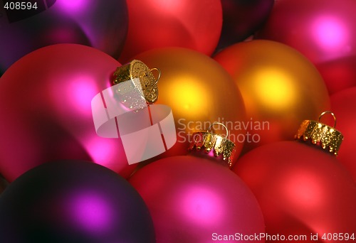 Image of colorful christmas ornaments