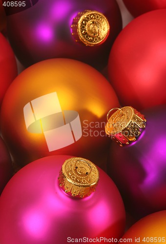 Image of colorful christmas ornaments