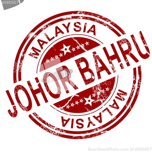 Image of Red Johor Bahru stamp 