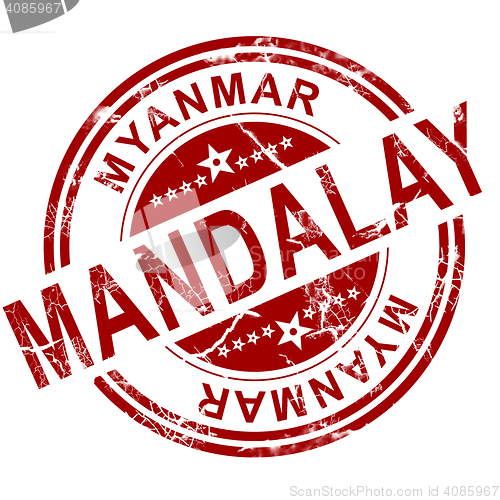 Image of Red Mandalay stamp 
