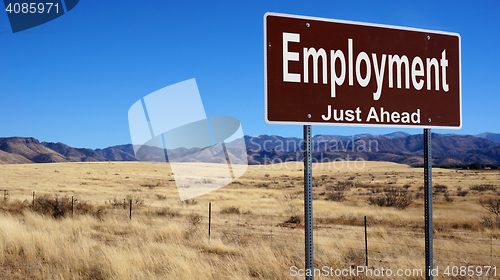 Image of Employment brown road sign