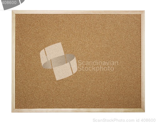 Image of Blank cork board isolated on white