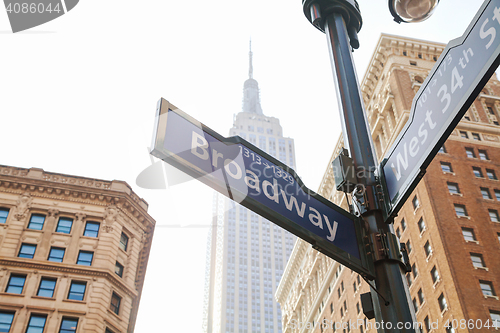 Image of Broadway sign in New York