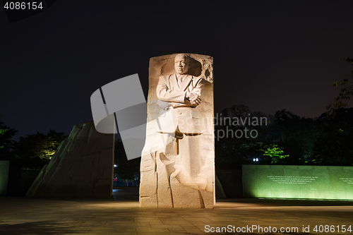 Image of Martin Luther King, Jr memorial monument in Washington, DC