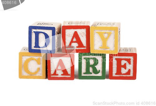 Image of Daycare - alphabet blocks isolated