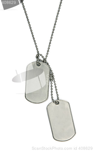 Image of Army tags isolated