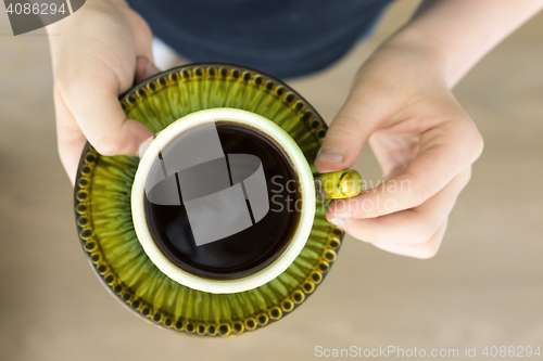 Image of Coffee cup top view