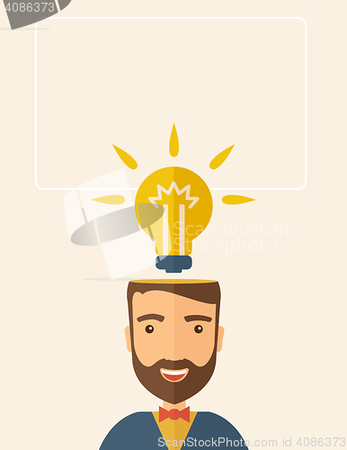 Image of Bright idea of man