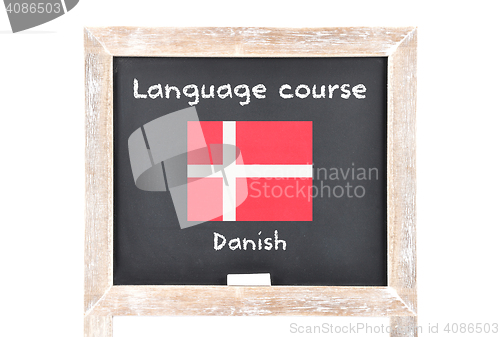 Image of Language course with flag on board