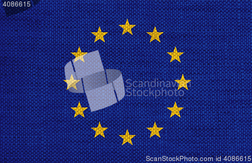 Image of Flag on old linen