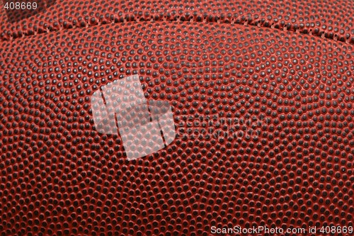 Image of Close-up of football with seam