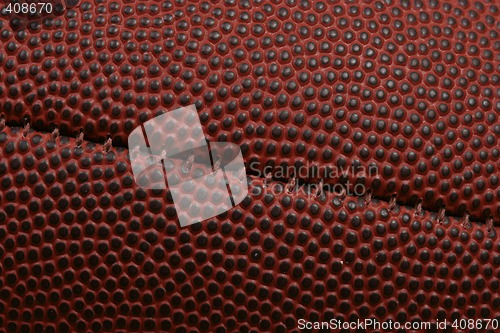 Image of Macro of football with seam