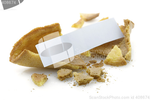 Image of blank fortune cookie