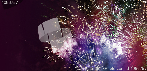 Image of bright multicolor fireworks