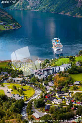 Image of Geiranger fjord, Norway.