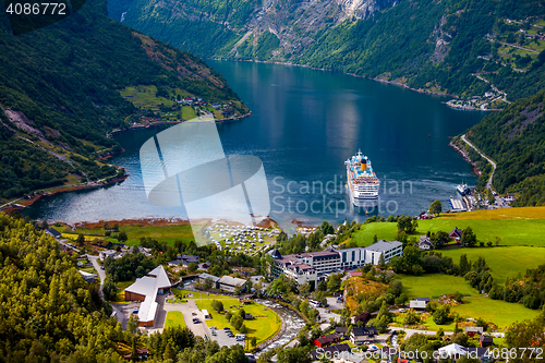 Image of Geiranger fjord, Norway.